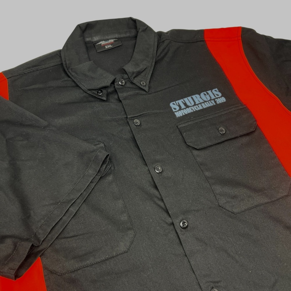 Sturgis 79th Annual Black Hills Rally South Dakota 2019 2 Sided Button Up Sz 2XL